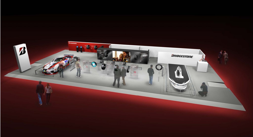 Le stand de Bridgestone au Salon de Genève 2015